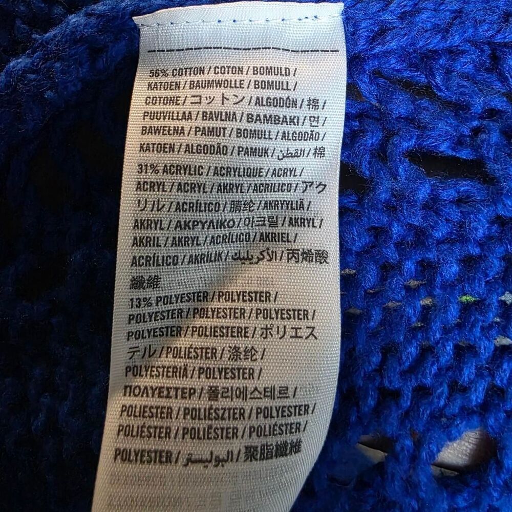 Y2K Abercrombie & Fitch Royal Blue Cable Knit Sweater - Picture 4 of 4